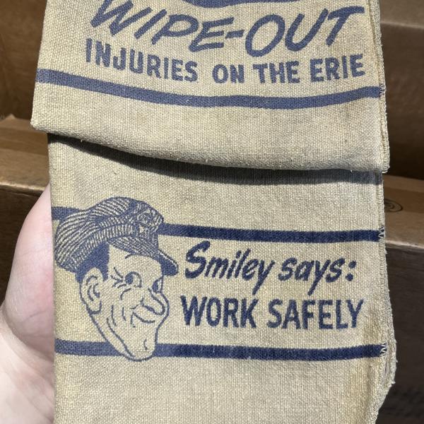 Erie Railroad shop rag
