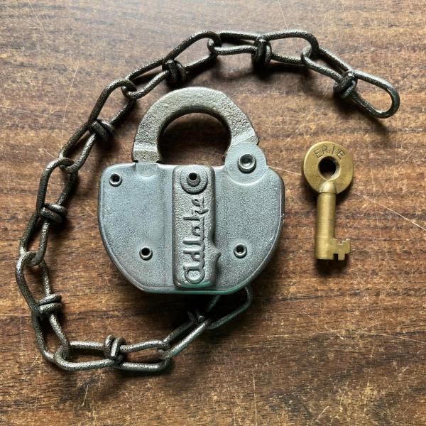 Erie Railroad switch lock and key