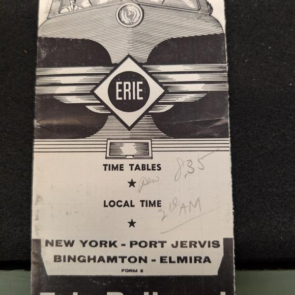 Erie Railroad New York, Port Jervis, Binghamton, Elmira timetable, October 25, 1959