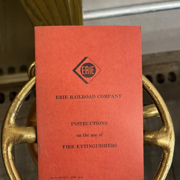Erie Railroad Company Instructions on the Use of Fire Extinguishers, August 1955