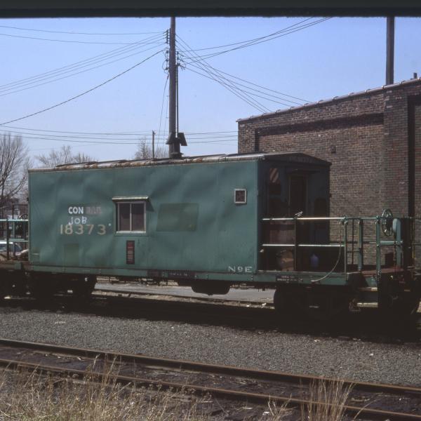 Photograph of Conrail caboose 18373 in Port Jervis, NY, April 1977