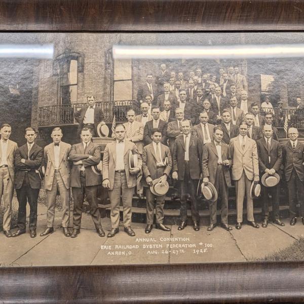 Photograph of Annual Convention of Erie Railroad System Federation No. 100, Akron, OH, August 26-27, 1925
