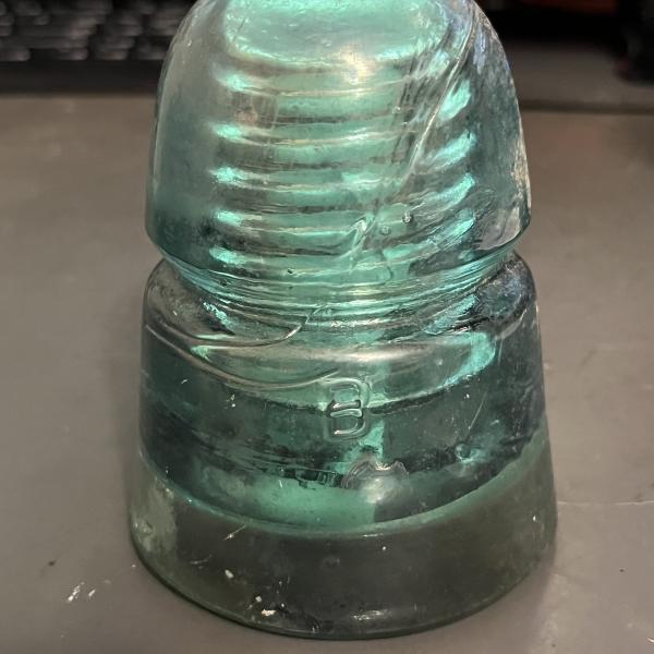 Telegraph insulator, green, Brookfield