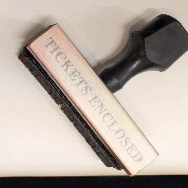 Tickets Enclosed stamp