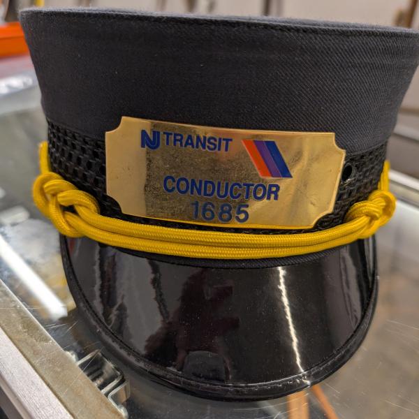 NJ Transit Conductor's hat, once owned by Richard J. Dilger, Sparrowbush, NY