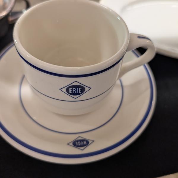 Erie Railroad teacup (reproduction)