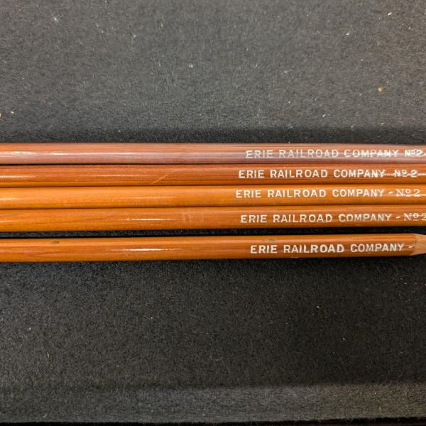 Five Erie Railroad pencils