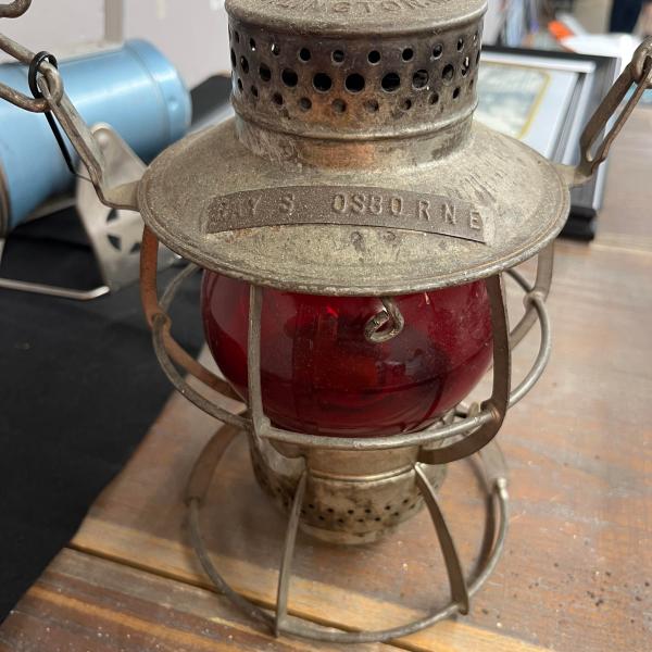 Dressel lantern, unmarked, tagged for Ray S. Osborne
