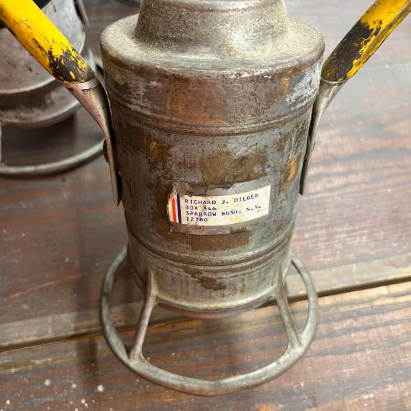 Adlake battery lantern, marked Richard J. Dilger