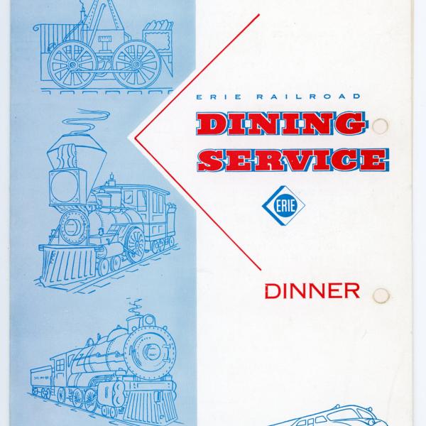 Erie Railroad dining car menu, dinner, September 21, 1960