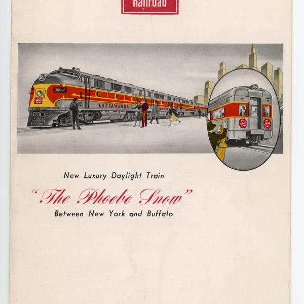 Lackawanna Railroad Phoebe Snow dining car menu, October 22, 1953
