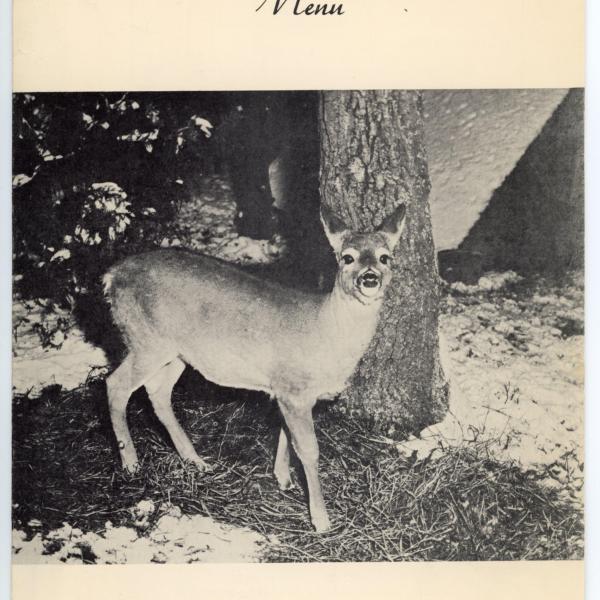 Erie Lackawanna dining car dinner menu, 1960s
