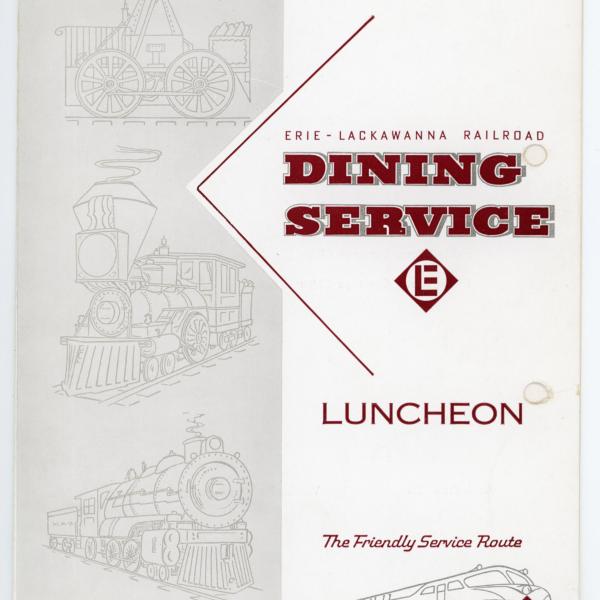 Erie Lackawanna dining car luncheon menu, 1960s
