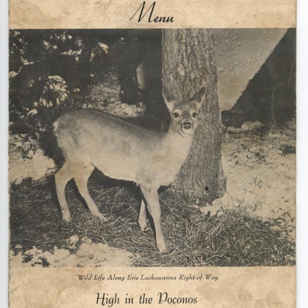 Erie Lackawanna dining car dinner menu, December 1964