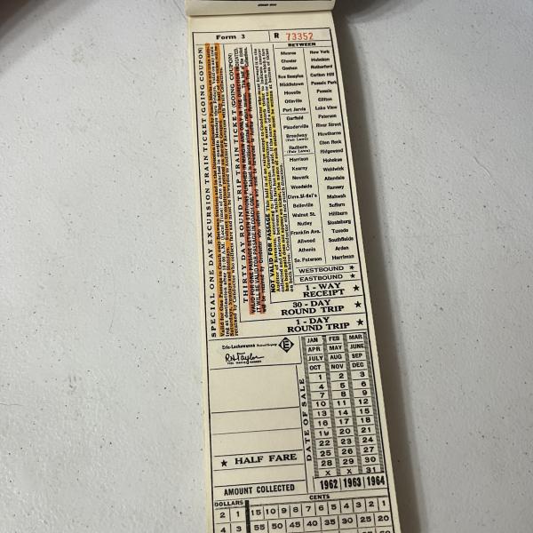 Bundle of Erie Lackawanna ticket coupons