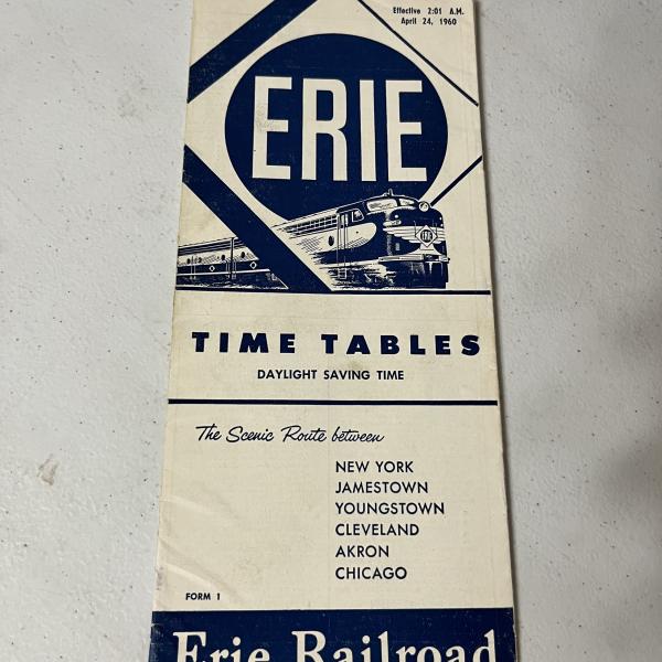 Erie Railroad system timetable, April 24, 1960