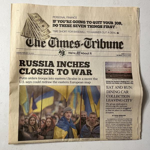 The Times-Tribune: Eat and Run - Dining Car Collection Leaving City, February 22, 2022