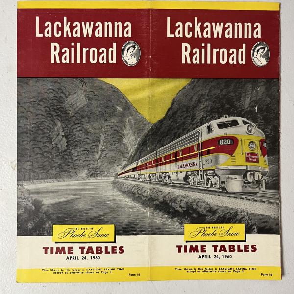 Lackawanna Railroad system timetable, April 24, 1960