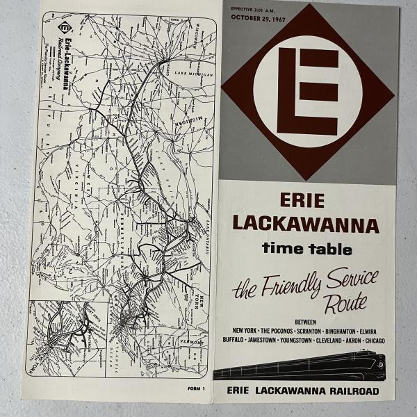 Erie Lackawanna system timetable, October 29, 1967
