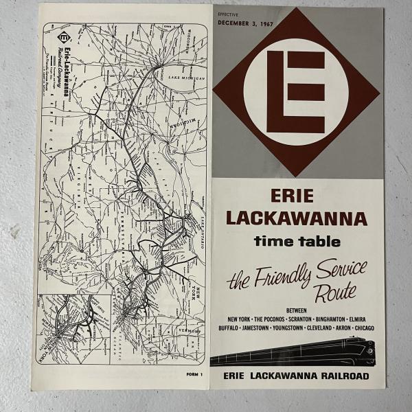 Erie Lackawanna system timetable, December 3, 1967