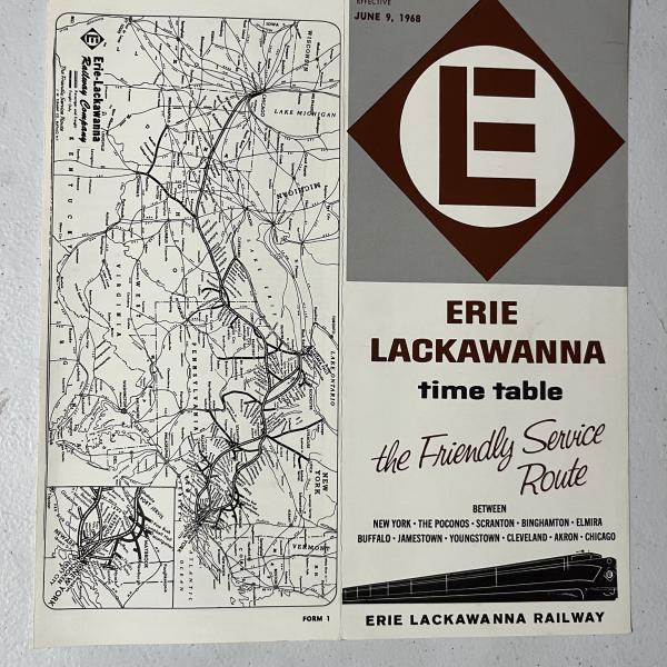 Erie Lackawanna system timetable, June 9, 1968