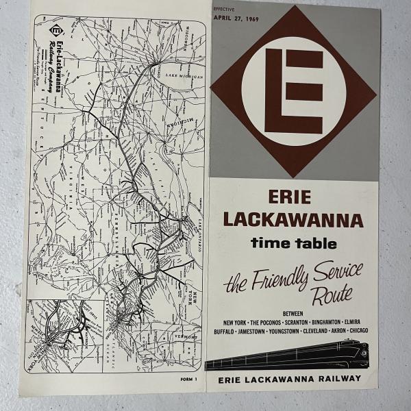Erie Lackawanna system timetable, April 27, 1969