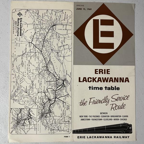 Erie Lackawanna system timetable, June 15, 1969