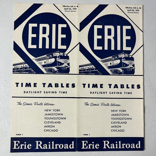 Erie Railroad system timetable, April 26, 1959