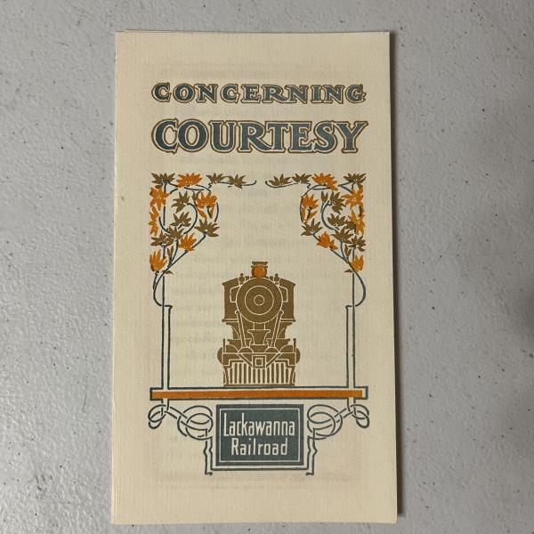 Concerning Courtesy, Lackawanna Railroad pamphlet (reproduction)