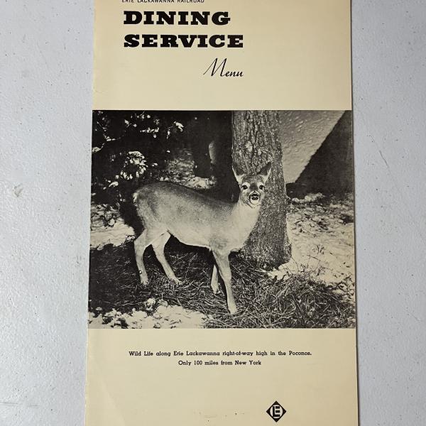 Erie Lackawanna Dinner Menu, 1960s