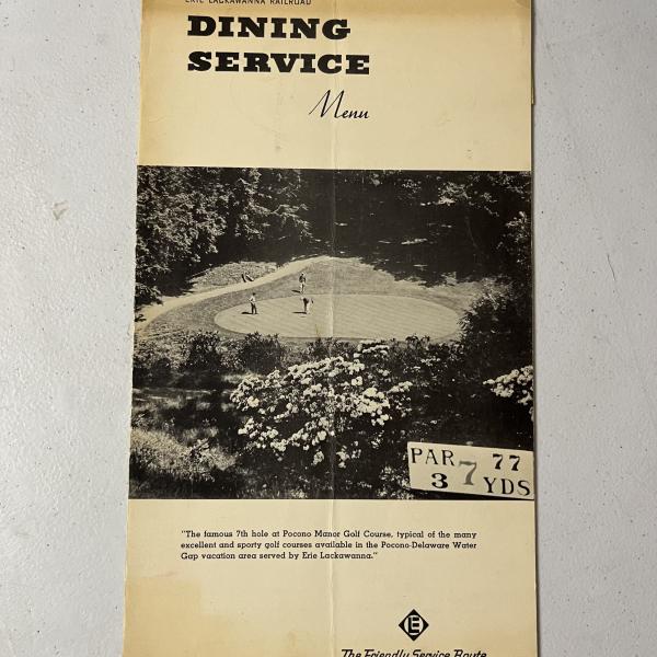 Erie Lackawanna Dinner Menu, 1960s