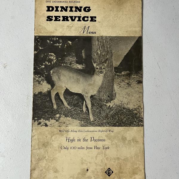 Erie Lackawanna Dinner Menu, 1960s