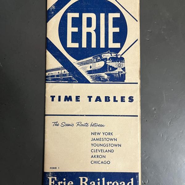 Erie system timetable, September 26, 1954