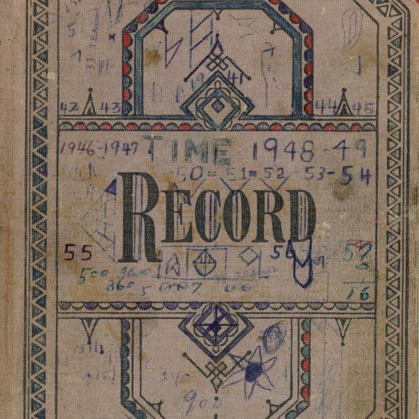 Erie Railroad time book from Theodore Edward Aumick, Fireman and Engineer, Port Jervis, NY, 1941 to 1958