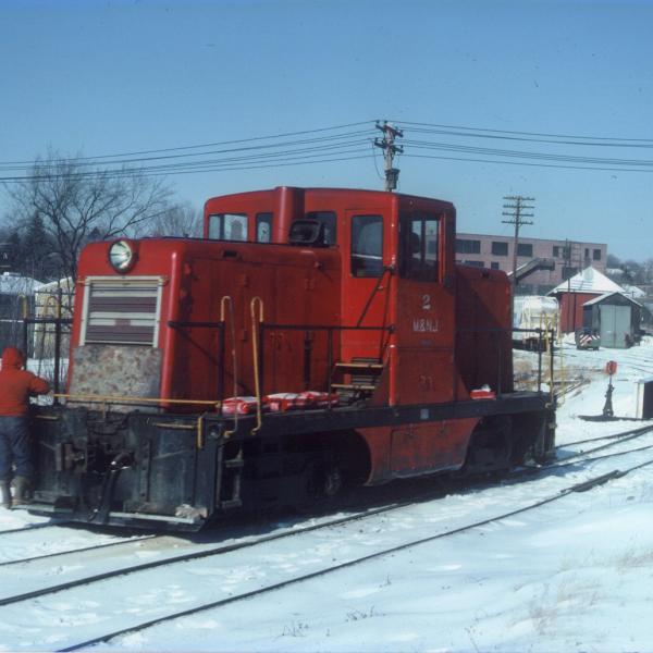 Photograph of Middletown & New Jersey Railroad 44-tonner 2 at Middletown, NY, 1960s