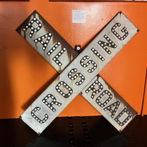 Middletown & New Jersey Railroad grade crossing sign from Middletown, NY