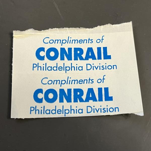 Compliments of Conrail Sticker