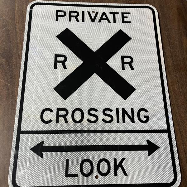 Private Railroad Crossing Sign