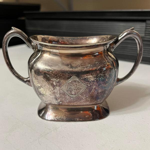 Erie Railroad Dining Car Silver Sugar Bowl