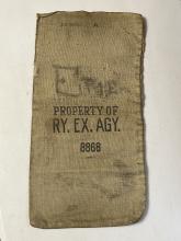 Railway Express Agency bag 8868, marked for Erie Railroad Company