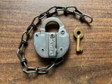 Erie Railroad switch lock and key