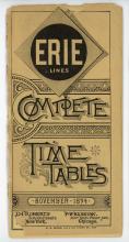 New York, Lake Erie & Western Railroad system timetable, November 1894