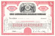 Erie Lackawanna stock certificate NC14411, December 23, 1960