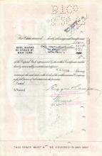 New York, Ontario & Western Railway stock certificate B82487, March 4, 1947