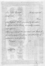 Port Jervis, Monticello & New York Railroad stock certificate 146, unissued
