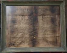 Framed Port Jervis, Monticello & New York Railroad Company timetable