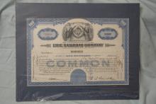 Erie Railroad Stock Certificate #C194544 (100 Shares)