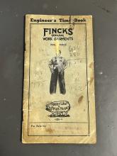 Engineer's Time Book - Fincks Red Bar Work Garments