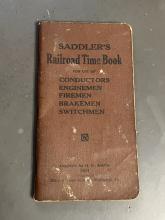 Saddler's Railroad Time Book for use of Conductors, Enginemen, Firemen, Brakemen, Switchmen, 1924