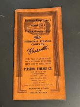 Railway Employee's Annual Time Recording Book from The Personal Finance Company, 1938-1939